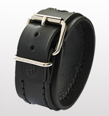 schwarzes leder armband