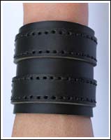 black leather cuff
