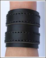 Schwarze Leder Manschette