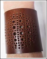 brown leather wristband