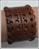 Brown leather bracelet